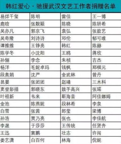 明星网红排名表图片,揭秘网络红人新势力